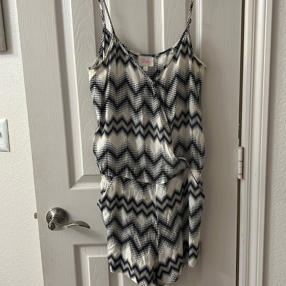 Parker black and white romper
